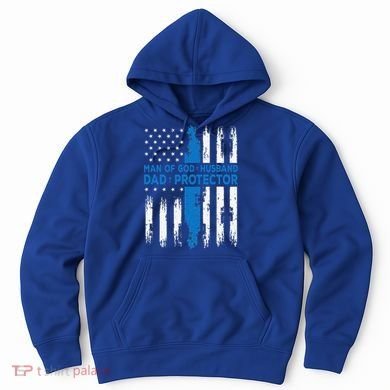 Jesus God Religious Man Of God Husband Dad Protector Hoodie