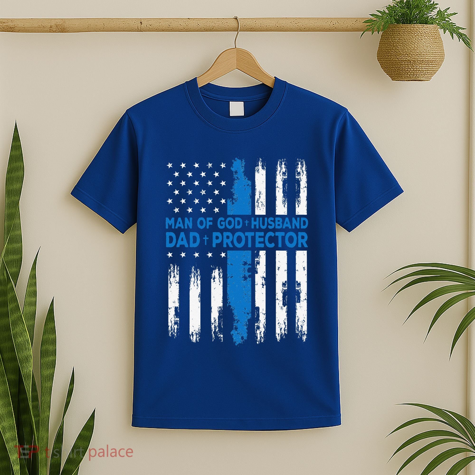 Jesus God Religious Man Of God Husband Dad Protector T-Shirt
