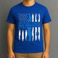 Jesus God Religious Man Of God Husband Dad Protector T-Shirt thumb 3