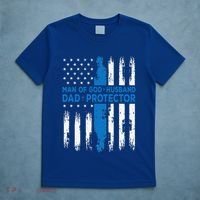 Jesus God Religious Man Of God Husband Dad Protector T-Shirt thumb 5