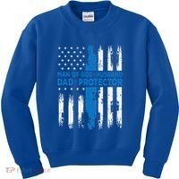 Jesus God Religious Man Of God Husband Dad Protector Kids Sweatshirt thumb 0