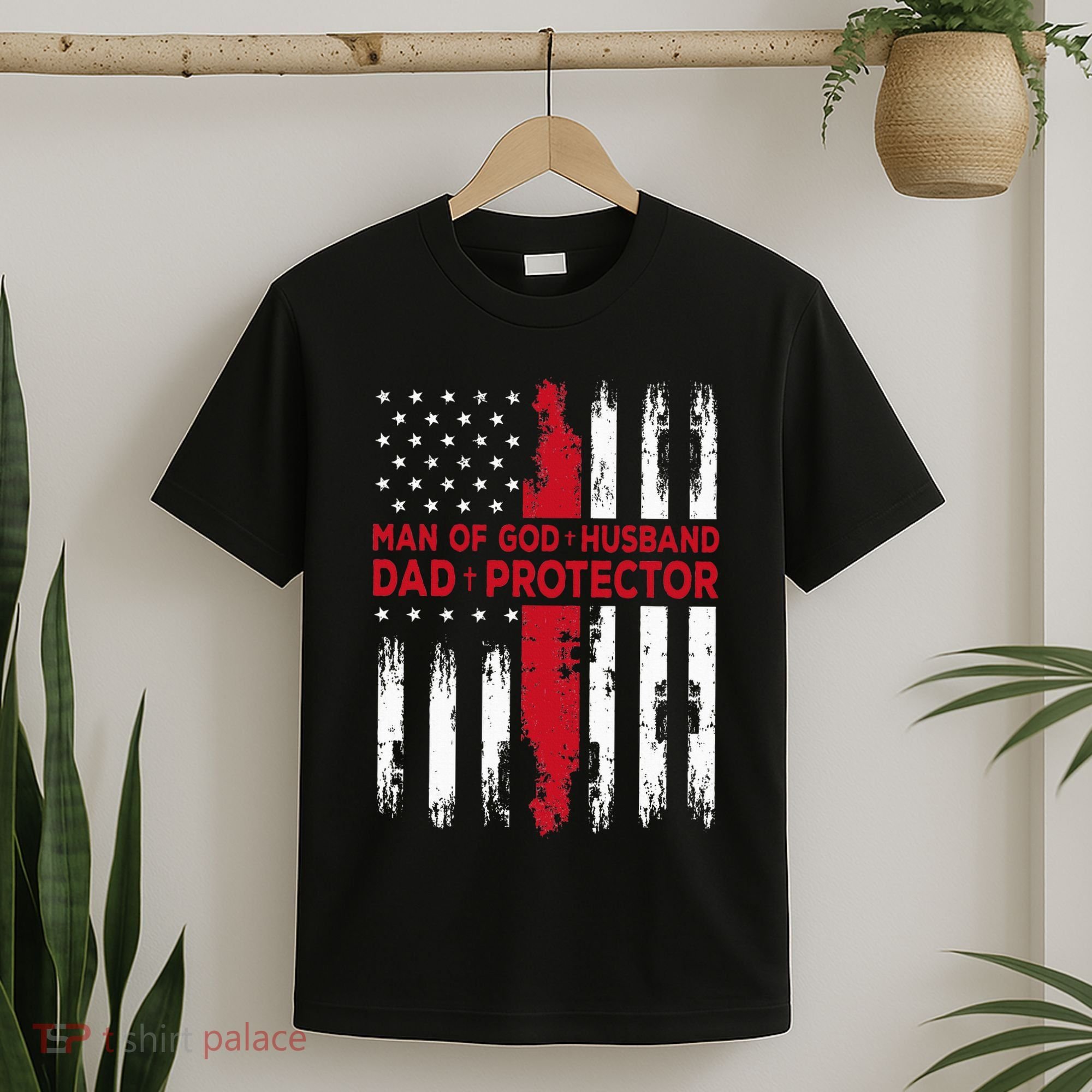 Jesus God Religious Man Of God Husband Dad Protector T-Shirt