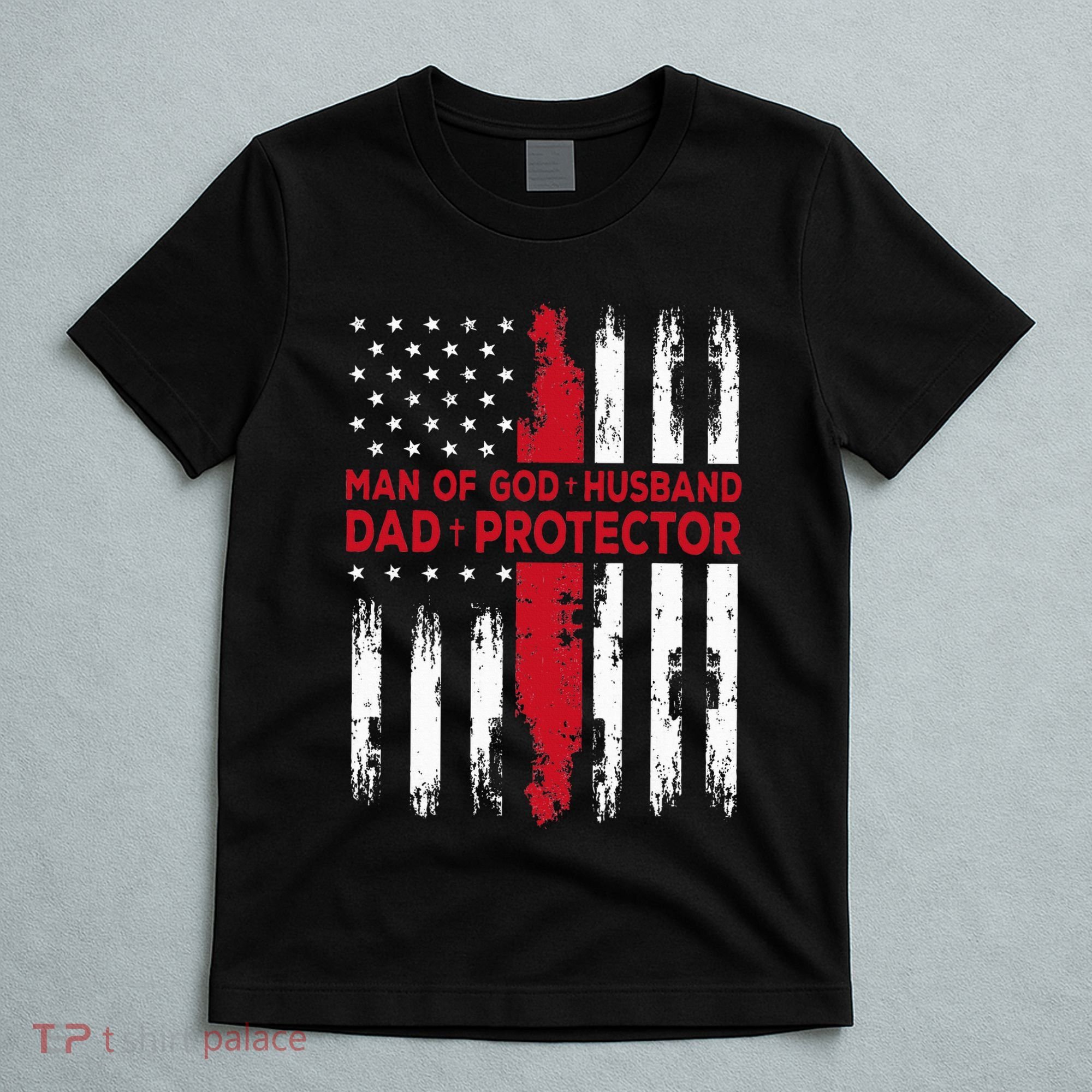 Jesus God Religious Man Of God Husband Dad Protector T-Shirt