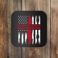Jesus God Religious Man Of God Husband Dad Protector Coaster thumb 0