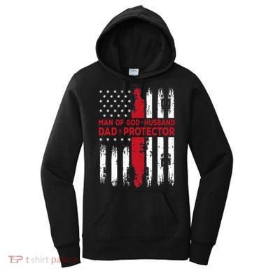 Jesus God Religious Man Of God Husband Dad Protector Women's Hoodie