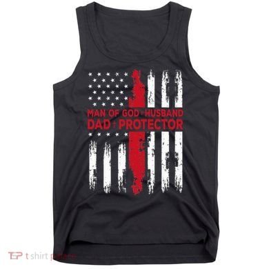 Jesus God Religious Man Of God Husband Dad Protector Tank Top