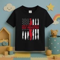 Jesus God Religious Man Of God Husband Dad Protector Toddler T-Shirt thumb 3