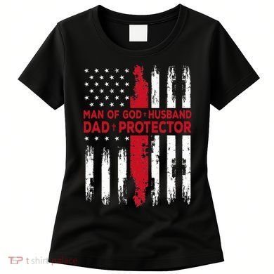 Jesus God Religious Man Of God Husband Dad Protector Women's T-Shirt