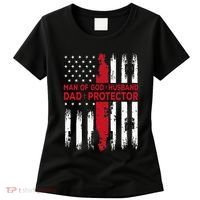 Jesus God Religious Man Of God Husband Dad Protector Women's T-Shirt thumb 0