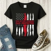Jesus God Religious Man Of God Husband Dad Protector Women's T-Shirt thumb 3