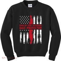 Jesus God Religious Man Of God Husband Dad Protector Kids Sweatshirt thumb 0