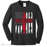 Jesus God Religious Man Of God Husband Dad Protector Kids Long Sleeve Shirt thumb 0