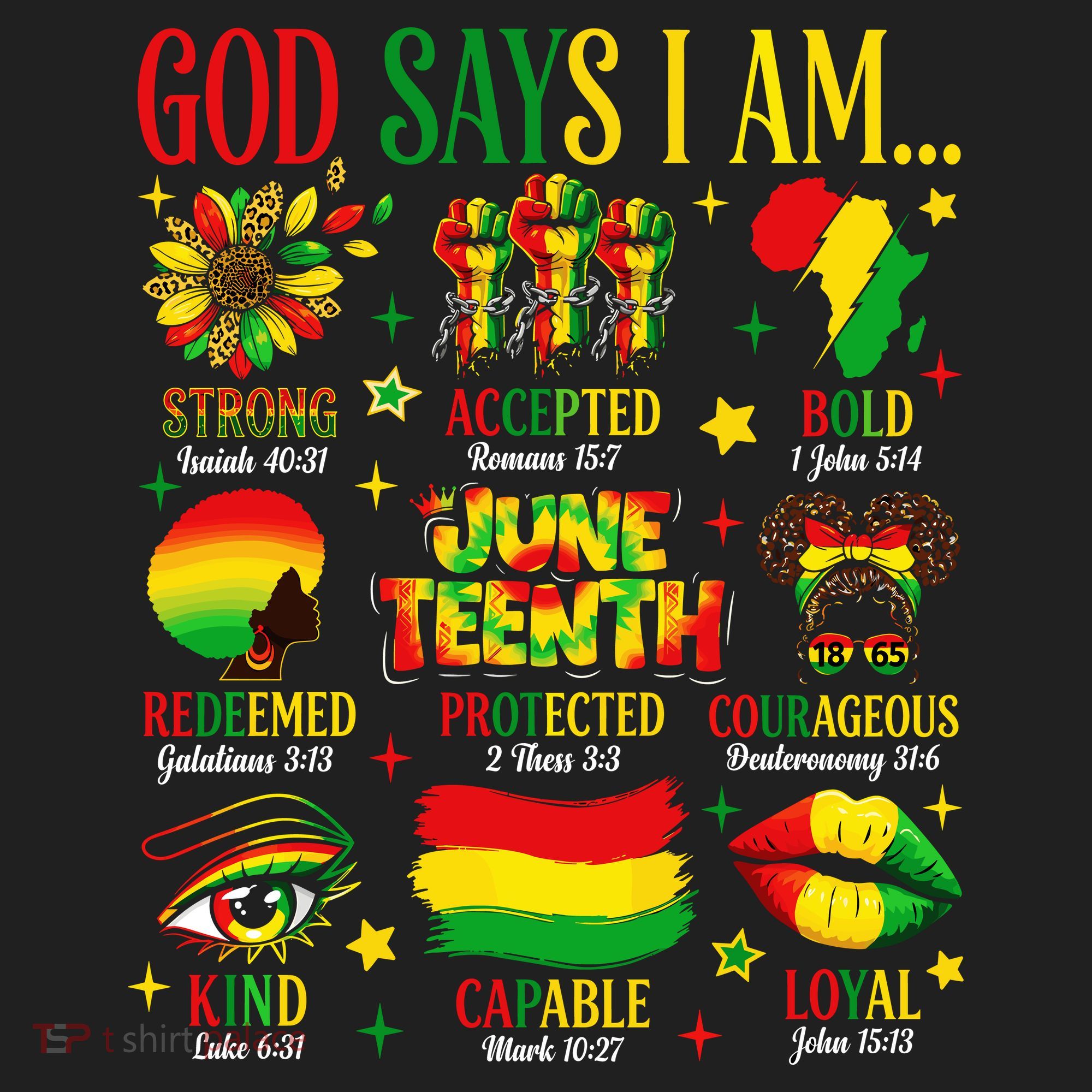 Juneteenth God Says I Am Black Freedom 1865 Christian Women's Sweatshirt