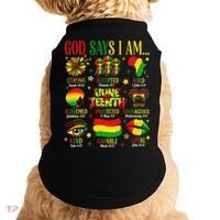 Juneteenth God Says I Am Black Freedom 1865 Christian Doggie Tank thumb 0
