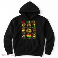 Juneteenth God Says I Am Black Freedom 1865 Christian Hoodie thumb 0