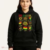 Juneteenth God Says I Am Black Freedom 1865 Christian Hoodie thumb 5