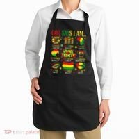 Juneteenth God Says I Am Black Freedom 1865 Christian Apron thumb 2