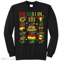 Juneteenth God Says I Am Black Freedom 1865 Christian Sweatshirt thumb 0