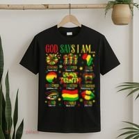 Juneteenth God Says I Am Black Freedom 1865 Christian T-Shirt thumb 2