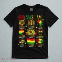 Juneteenth God Says I Am Black Freedom 1865 Christian T-Shirt thumb 5