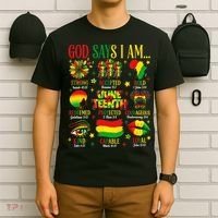 Juneteenth God Says I Am Black Freedom 1865 Christian T-Shirt thumb 6