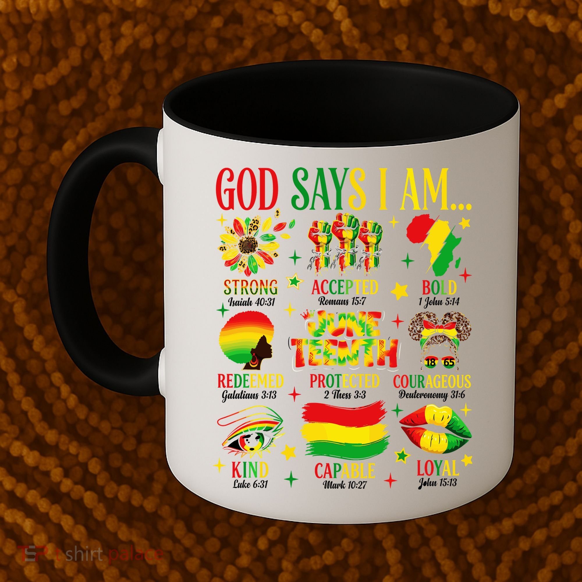 Juneteenth God Says I Am Black Freedom 1865 Christian Coffee Mug