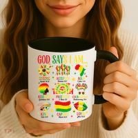 Juneteenth God Says I Am Black Freedom 1865 Christian Coffee Mug thumb 3