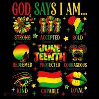 Juneteenth God Says I Am Black Freedom 1865 Christian Coffee Mug thumb 5