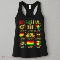 Juneteenth God Says I Am Black Freedom 1865 Christian Women's Tank Top thumb 3