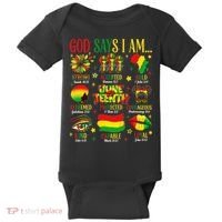 Juneteenth God Says I Am Black Freedom 1865 Christian Baby Bodysuit thumb 0