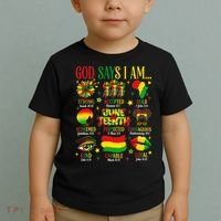 Juneteenth God Says I Am Black Freedom 1865 Christian Toddler T-Shirt thumb 2