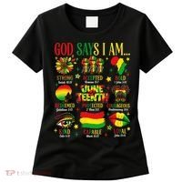 Juneteenth God Says I Am Black Freedom 1865 Christian Women's T-Shirt thumb 0