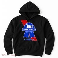 Just Gonna Send It Nother Day Nother Beer Blue Ribbon Hoodie thumb 0