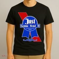 Just Gonna Send It Nother Day Nother Beer Blue Ribbon T-Shirt thumb 3