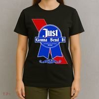 Just Gonna Send It Nother Day Nother Beer Blue Ribbon T-Shirt thumb 4