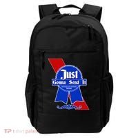 Just Gonna Send It Nother Day Nother Beer Blue Ribbon Backpack thumb 0