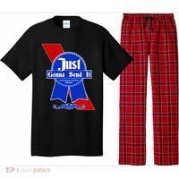 Just Gonna Send It Nother Day Nother Beer Blue Ribbon Pajama Set thumb 0