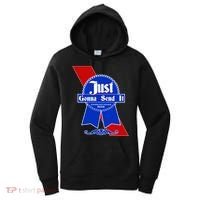 Just Gonna Send It Nother Day Nother Beer Blue Ribbon Women's Hoodie thumb 0