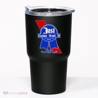Just Gonna Send It Nother Day Nother Beer Blue Ribbon Tumbler thumb 0