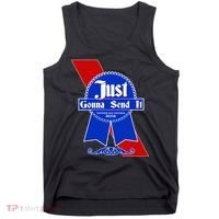 Just Gonna Send It Nother Day Nother Beer Blue Ribbon Tank Top thumb 0