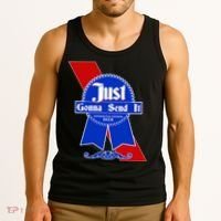 Just Gonna Send It Nother Day Nother Beer Blue Ribbon Tank Top thumb 3