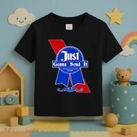 Just Gonna Send It Nother Day Nother Beer Blue Ribbon Toddler T-Shirt thumb 3
