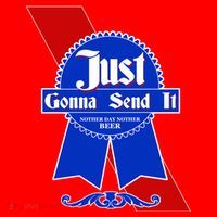 Just Gonna Send It Nother Day Nother Beer Blue Ribbon Santa Hat thumb 1