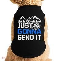 Just Gonna Send It retro Snowmobiling Motor Sled Riders Doggie Tank thumb 0