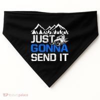 Just Gonna Send It retro Snowmobiling Motor Sled Riders USA-Made Doggie Bandana thumb 0