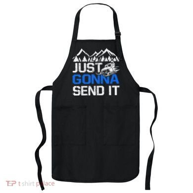 Just Gonna Send It retro Snowmobiling Motor Sled Riders Apron
