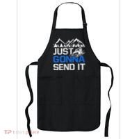 Just Gonna Send It retro Snowmobiling Motor Sled Riders Apron thumb 0