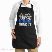 Just Gonna Send It retro Snowmobiling Motor Sled Riders Apron thumb 2