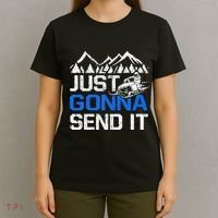 Just Gonna Send It retro Snowmobiling Motor Sled Riders T-Shirt thumb 4