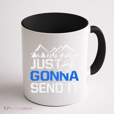 Just Gonna Send It retro Snowmobiling Motor Sled Riders Coffee Mug back
